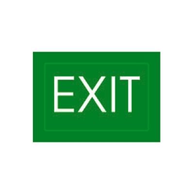 Touch - film for path markers with EXIT writing