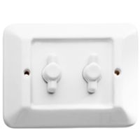 Delux - porcelain plate with 2 diverters