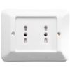 Delux - porcelain plate with 2 bypass sockets