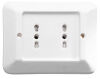 Delux - porcelain plate with 2 bypass sockets