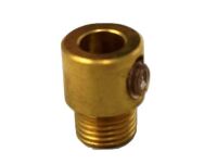 Brass cable clamp with locking screw