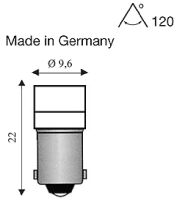 Lampada MonoLed Ba9s 12mA 24 - 28V bianco 6000K