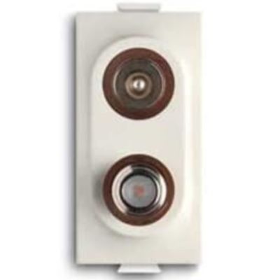 Chiara - 18dB demixed pass-through TV/SAT socket
