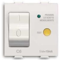 Chiara - interrupteur magnétothermique différentiel automatique 1P+N C6 10mA