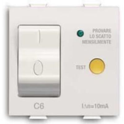 Chiara - interruptor magnetotérmico diferencial automático 1P+N C6 10mA