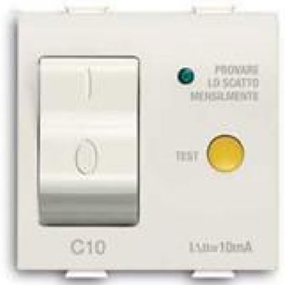 Chiara - interrupteur magnétothermique différentiel automatique 1P+N C10 10mA