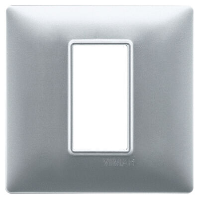 Plana - 1-place matt silver technopolymer plate