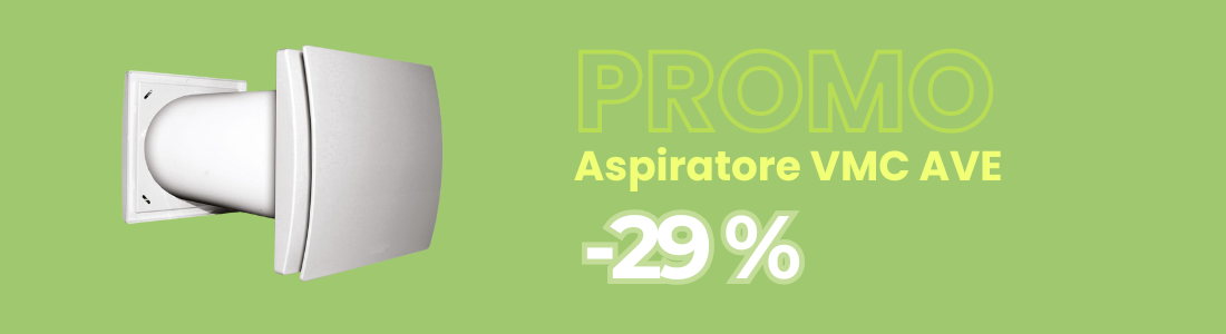Aspiratore VMC AVE VNRD150EC Ventilazione Efficiente